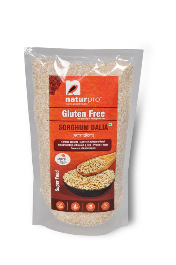 Gluten Free Sorghum (Jowar) Dalia - 350 Gms ⋆ Natur Pro